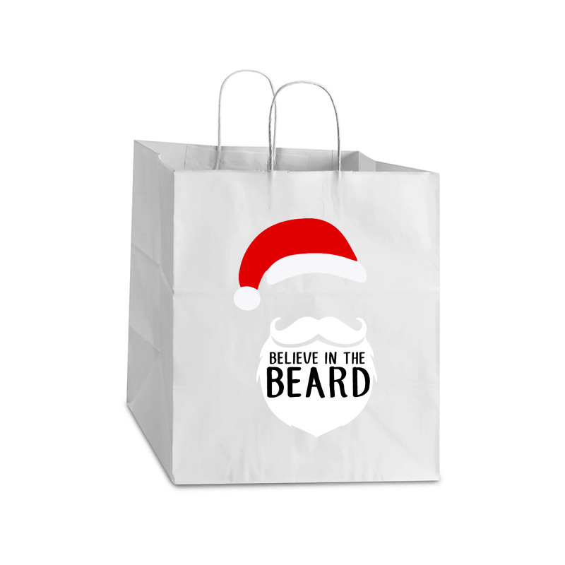 Believe In The Beard Take Out Paper Bag - 14 X 10 X 15 1/2 | Artistshot