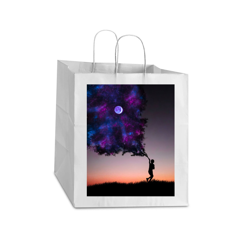 Free Kids Take Out Paper Bag - 14 X 10 X 15 1/2 | Artistshot