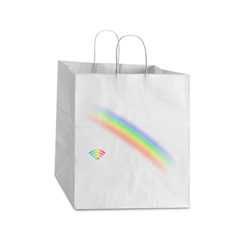 Rainbow Take Out Paper Bag - 14 X 10 X 15 1/2 | Artistshot