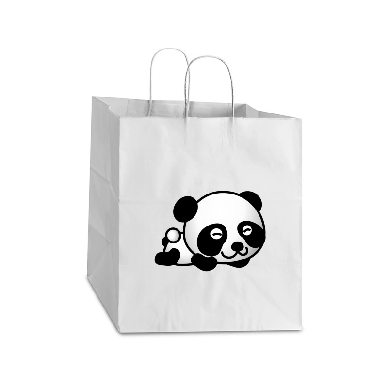 Panda Take Out Paper Bag - 14 X 10 X 15 1/2 | Artistshot