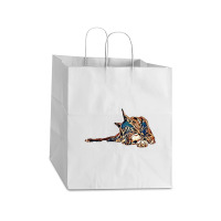 Great Dane Dog Sitting Agains Take Out Paper Bag - 14 X 10 X 15 1/2 | Artistshot