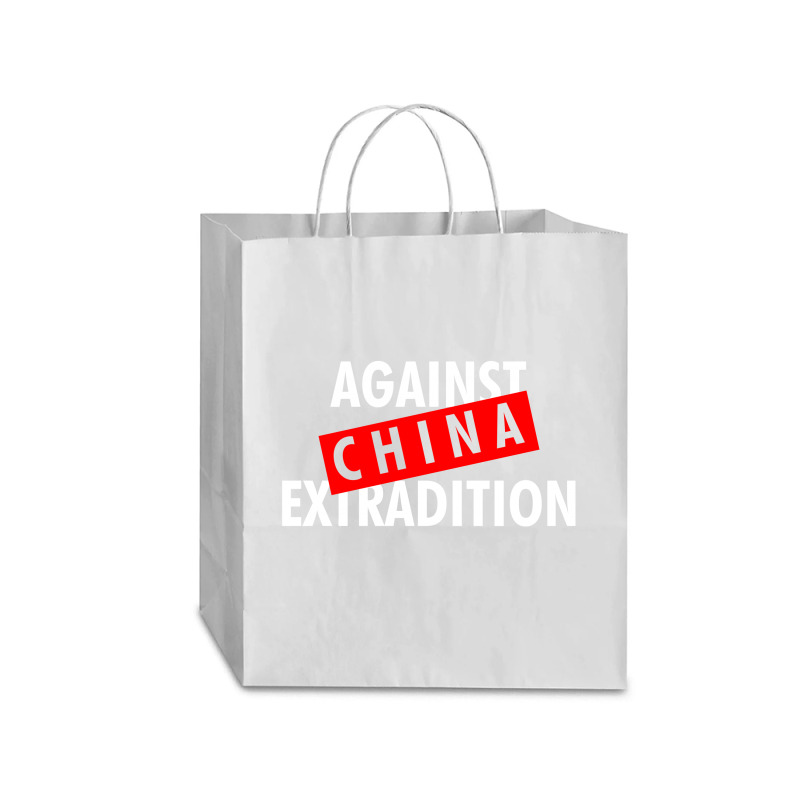 Against China Extradition For Dark Traveler Paper Bag -13 X 6 X 15 3/4 | Artistshot