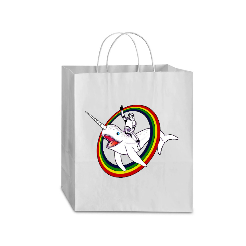 Narwhal Rainbow Funny Circus Traveler Paper Bag -13 X 6 X 15 3/4 | Artistshot