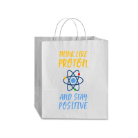 Think Like Proton And Stay Positive Traveler Paper Bag -13 X 6 X 15 3/4 | Artistshot