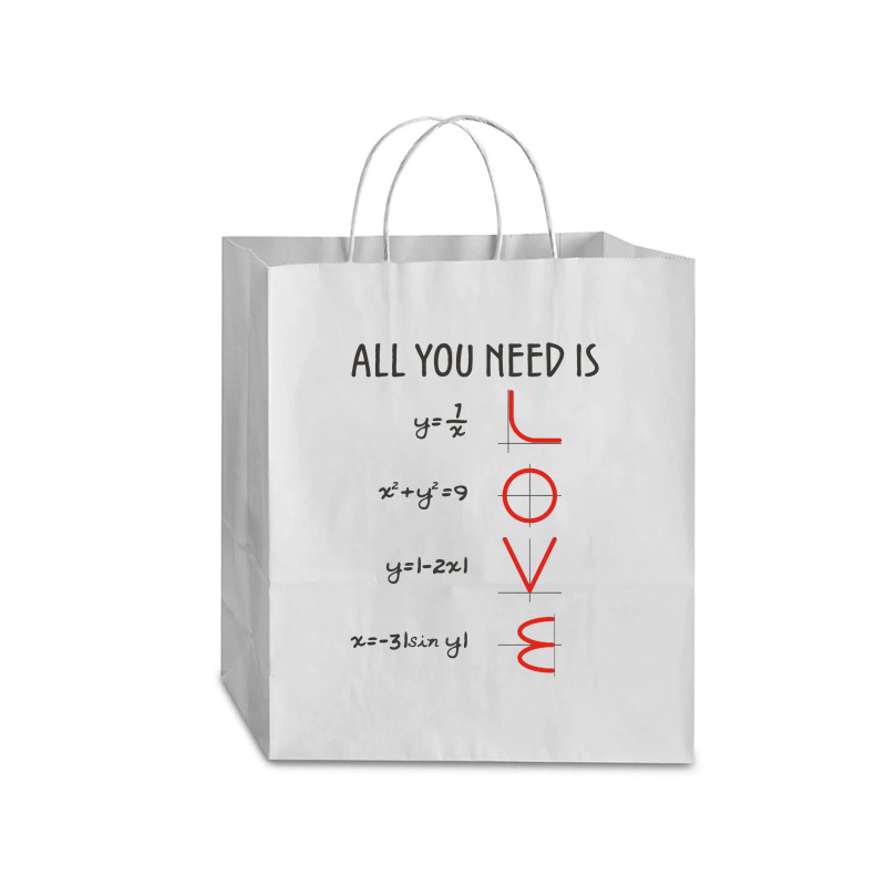 All You Need Is Love Equations Traveler Paper Bag -13 X 6 X 15 3/4 | Artistshot