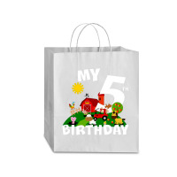 5 Year Old Farm My 5th Birthday Traveler Paper Bag -13 X 6 X 15 3/4 | Artistshot