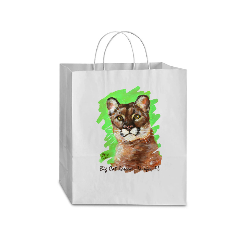 Acrylic Reise Cougar Painted Premium Tee Shirt Traveler Paper Bag -13 X 6 X 15 3/4 | Artistshot