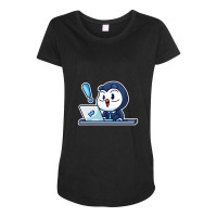 Penguin At Work Maternity Scoop Neck T-shirt | Artistshot