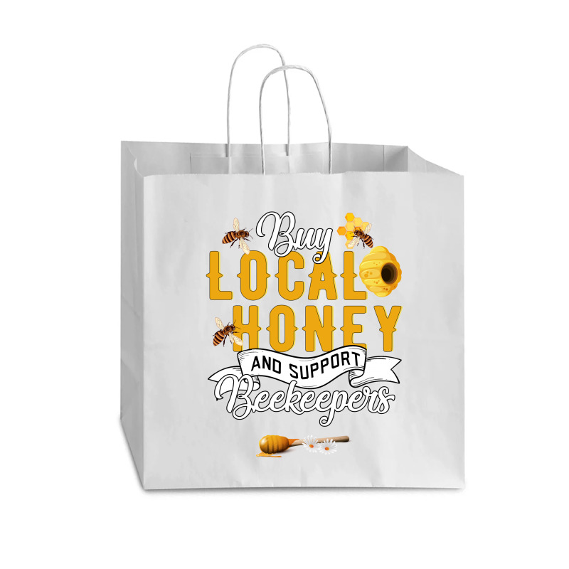 Buy Local Honey And Support Beekeepers Vogue Paper Bag - 16 X 6 X 12 | Artistshot