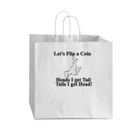 Lets Flip A Coin Funny Vogue Paper Bag - 16 X 6 X 12 | Artistshot