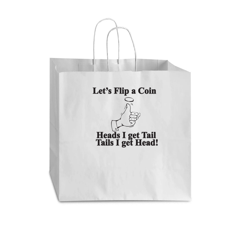 Lets Flip A Coin Funny Vogue Paper Bag - 16 X 6 X 12 | Artistshot