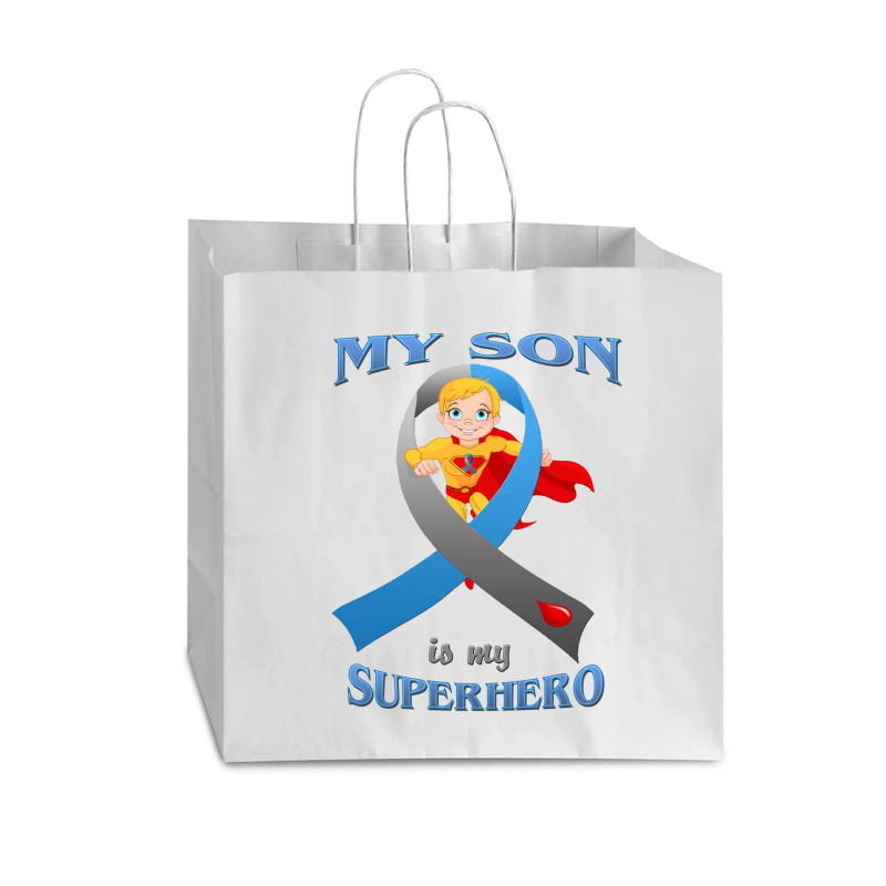 Diabetes My Son Is My Superhero Vogue Paper Bag - 16 x 6 x 12 by hoainv | Artistshot