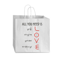 All You Need Is Love Equations Vogue Paper Bag - 16 X 6 X 12 | Artistshot