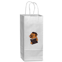 Pug Director Wine Paper Bag - 5 1/2 X 3 1/4 X 13 | Artistshot