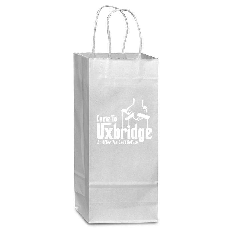 Come To Uxbridge An Offer You Can't Refuse Wine Paper Bag - 5 1/2 X 3 1/4 X 13 | Artistshot