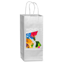 Womens March 2020 Cool Paint Wine Paper Bag - 5 1/2 X 3 1/4 X 13 | Artistshot