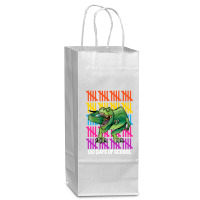 100 Days Of School T Rex For Dark Wine Paper Bag - 5 1/2 X 3 1/4 X 13 | Artistshot