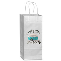 Camping Enjoy The Journey Wine Paper Bag - 5 1/2 X 3 1/4 X 13 | Artistshot