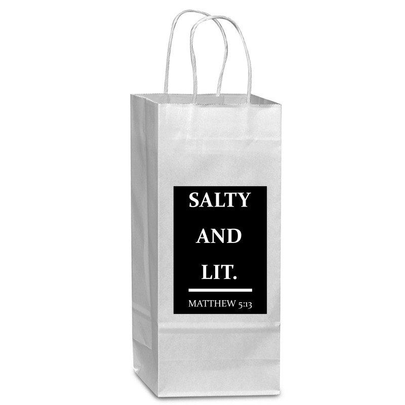 Salty And Lit Wine Paper Bag - 5 1/2 X 3 1/4 X 13 | Artistshot