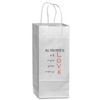 All You Need Is Love Equations Wine Paper Bag - 5 1/2 X 3 1/4 X 13 | Artistshot