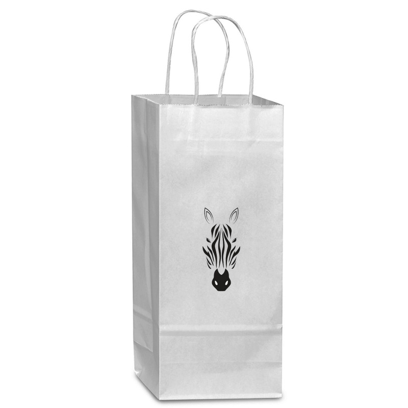 Zebra Wine Paper Bag - 5 1/2 X 3 1/4 X 13 | Artistshot