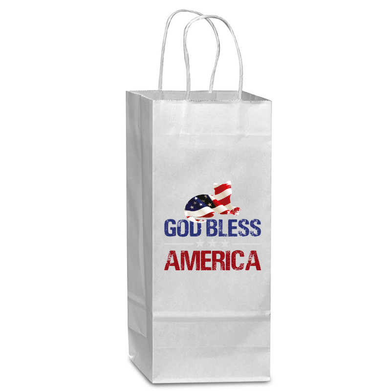 God Bless America Wine Paper Bag - 5 1/2 X 3 1/4 X 13 | Artistshot