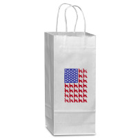 Afghan Hound American Flag Patriotic 4th Of July Wine Paper Bag - 5 1/2 X 3 1/4 X 13 | Artistshot