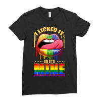 I Licked It So It S Mine For Lgbt Ladies Fitted T-shirt | Artistshot