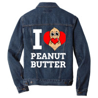 I Love Peanut Butter For Peanut Butter Lover Men Denim Jacket | Artistshot