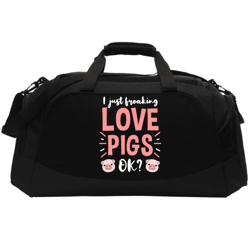 I Just Freaking Love Pigs Ok, For Pig Lover Active Duffel | Artistshot