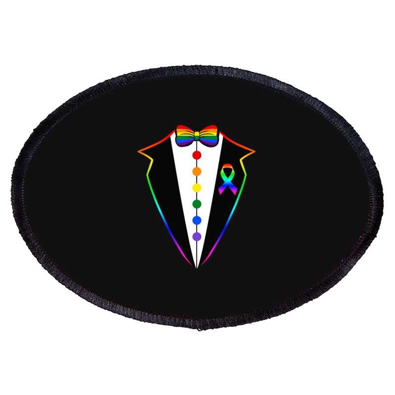 Gay Bachelor Party Tuxedo For Lgbt Oval Patch | Artistshot