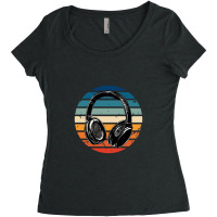 Vintage Earphone Women's Triblend Scoop T-shirt | Artistshot