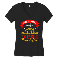 Every Family Needs A Stable Foundation For Christm Women's V-neck T-shirt | Artistshot