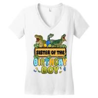 Sister Of The Birthday Boy Women's V-neck T-shirt | Artistshot