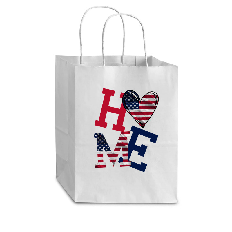 American Flag Home Cub Paper Bag - 8 X 4 1/2 X 10 1/4 | Artistshot