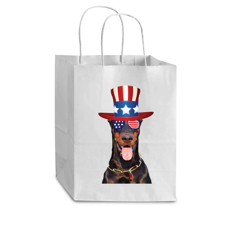 Doberman Eyewear American Flag Sunglasses Glasses And Hat 4th Of July Cub Paper Bag - 8 X 4 1/2 X 10 1/4 | Artistshot