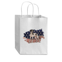 Pointer American Flag Usa Patriotic  4th Of July Gift Cub Paper Bag - 8 X 4 1/2 X 10 1/4 | Artistshot