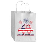 Patriotic Flamingo America 4t Of July Cub Paper Bag - 8 X 4 1/2 X 10 1/4 | Artistshot