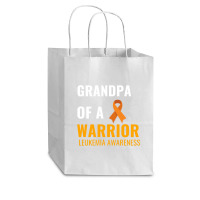 Grandpa Of A Warrior Leukemia Awareness White Cub Paper Bag - 8 X 4 1/2 X 10 1/4 | Artistshot