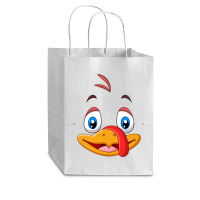 Silly Turkey Face Thanksgiving Cub Paper Bag - 8 X 4 1/2 X 10 1/4 | Artistshot