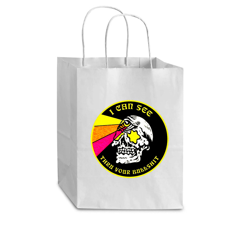 Skull Pop Art Cub Paper Bag - 8 x 4 1/2 x 10 1/4 by zig street | Artistshot