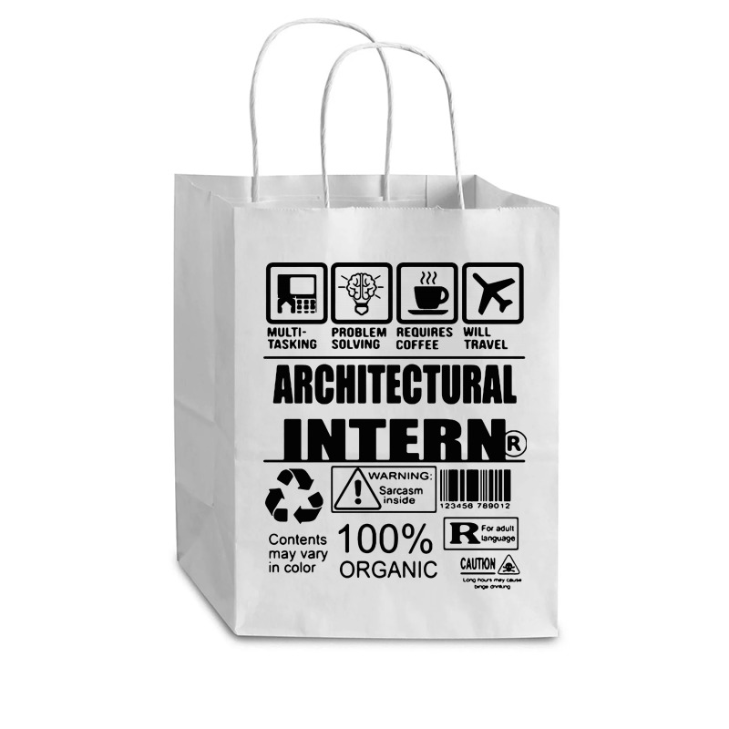 Architectural Intern Contents Cub Paper Bag - 8 X 4 1/2 X 10 1/4 | Artistshot