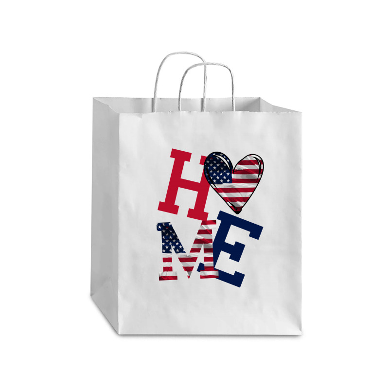 American Flag Home Debie Paper Bag - 10 X 5 X 13 | Artistshot