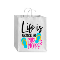 Life Is Better In Flip Flops Debie Paper Bag - 10 X 5 X 13 | Artistshot