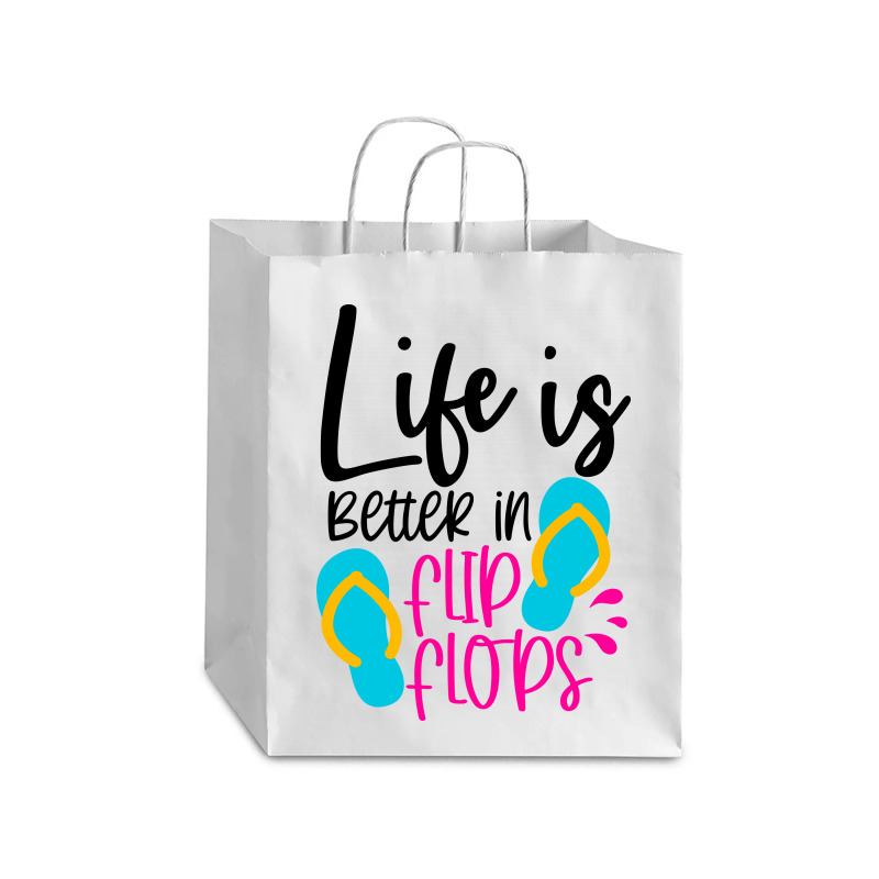 Life Is Better In Flip Flops Debie Paper Bag - 10 X 5 X 13 | Artistshot