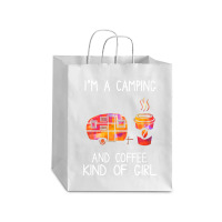 I'm A Camping And Coffee Kind Of Girl Debie Paper Bag - 10 X 5 X 13 | Artistshot