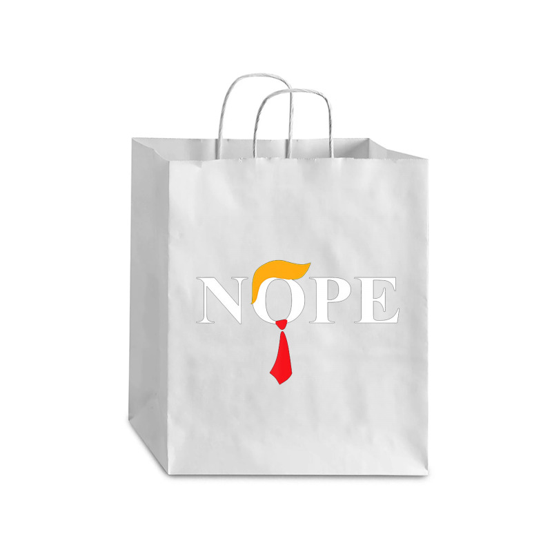 Donald Trump Nope Anti Trump Haircut Tie Debie Paper Bag - 10 X 5 X 13 | Artistshot