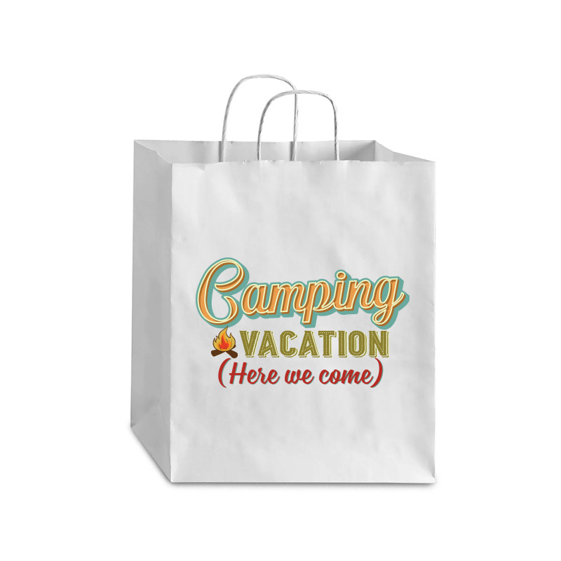 Camping Vacation Here We Come Retro Vintage Debie Paper Bag - 10 X 5 X 13 | Artistshot