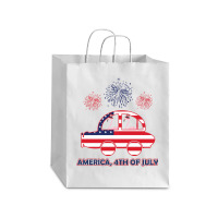 Patriotic Flamingo America 4t Of July Debie Paper Bag - 10 X 5 X 13 | Artistshot