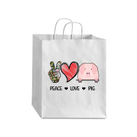 Peace Love Pig Debie Paper Bag - 10 X 5 X 13 | Artistshot